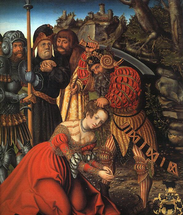 Lucas  Cranach The Martyrdom of St.Barbara oil painting image